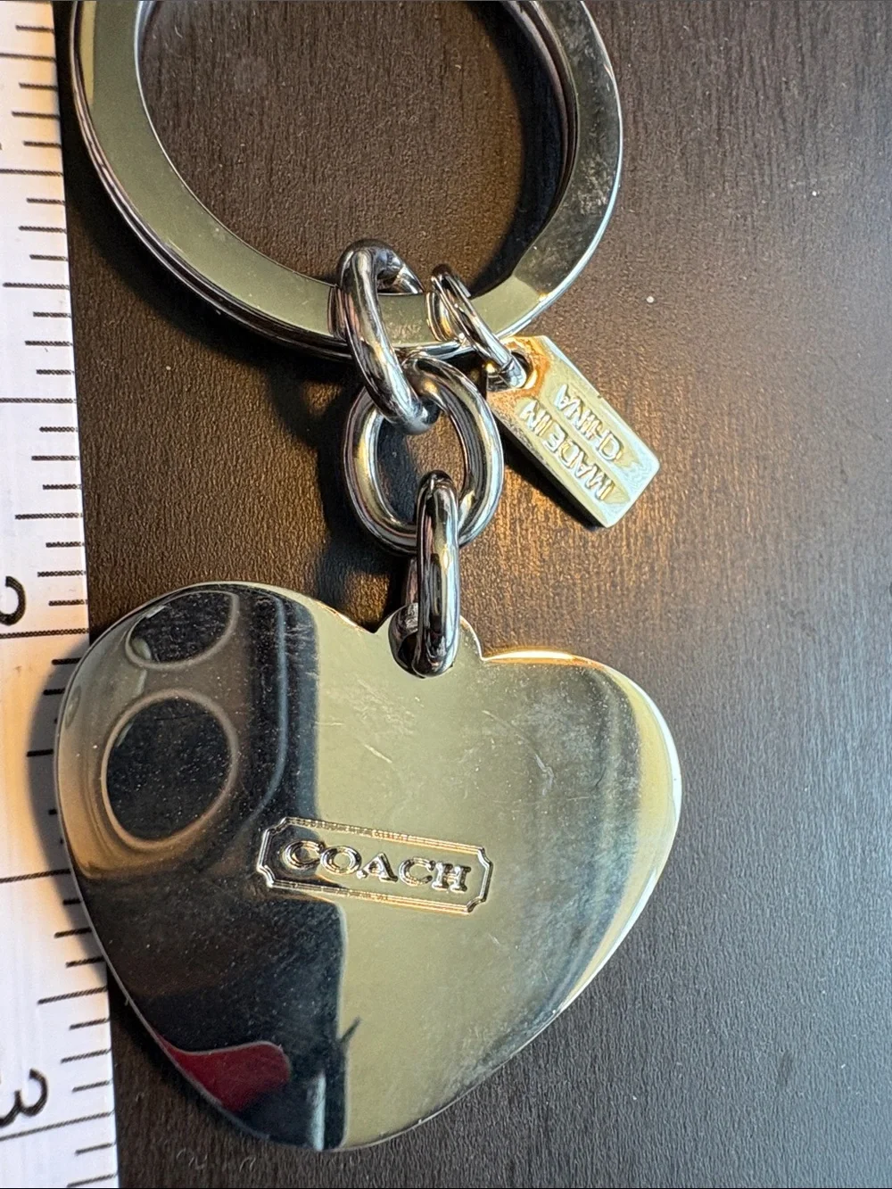 Coach Heart Keychain Charm - Lavender & Violet - Picture 4 of 4